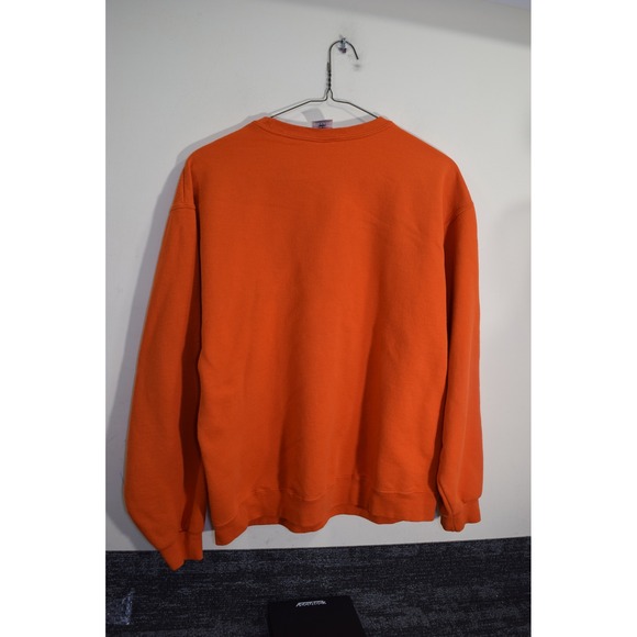 Vintage Y2K UVA University of Virginia Orange Crewneck Sweatshirt Mens L Jerzees - Picture 7 of 14